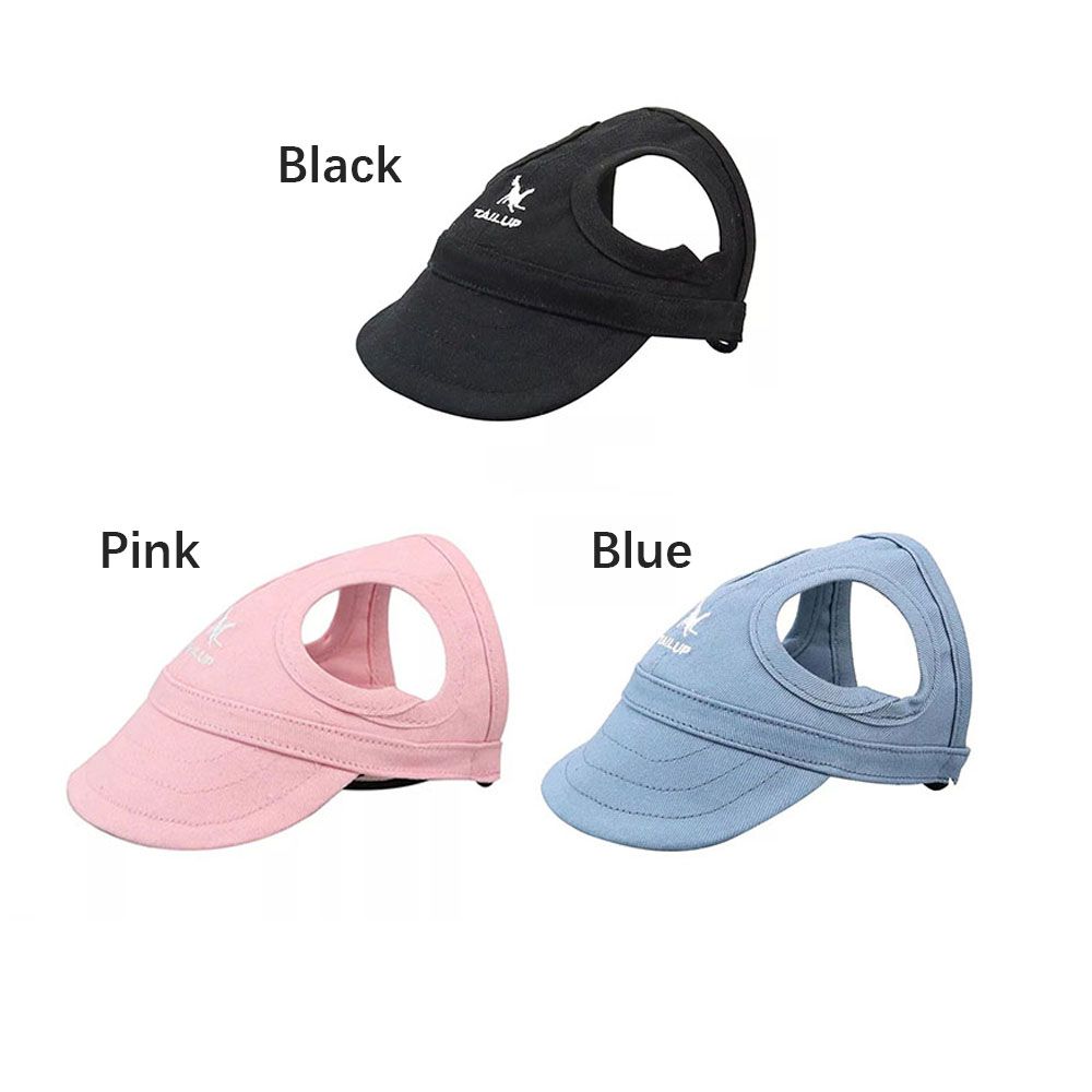 Adjustable Cat Dog Travel Sun Cap Pet Baseball Hat Visor Hat Ear Holes