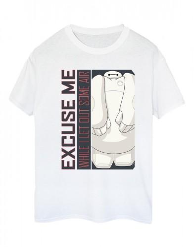 Disney Womens/Ladies Big Hero 6 Baymax Excuse Me Some Air Cotton Boyfriend T-Shirt