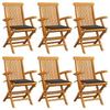 Day and Night - Day and Night Garden Chairs 6 Units Teak Wood with Taupe Gray Cushions