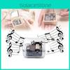 Acrylic Hand Cranked Music Box Creative Craft Ornament Toy Kids Gift Students