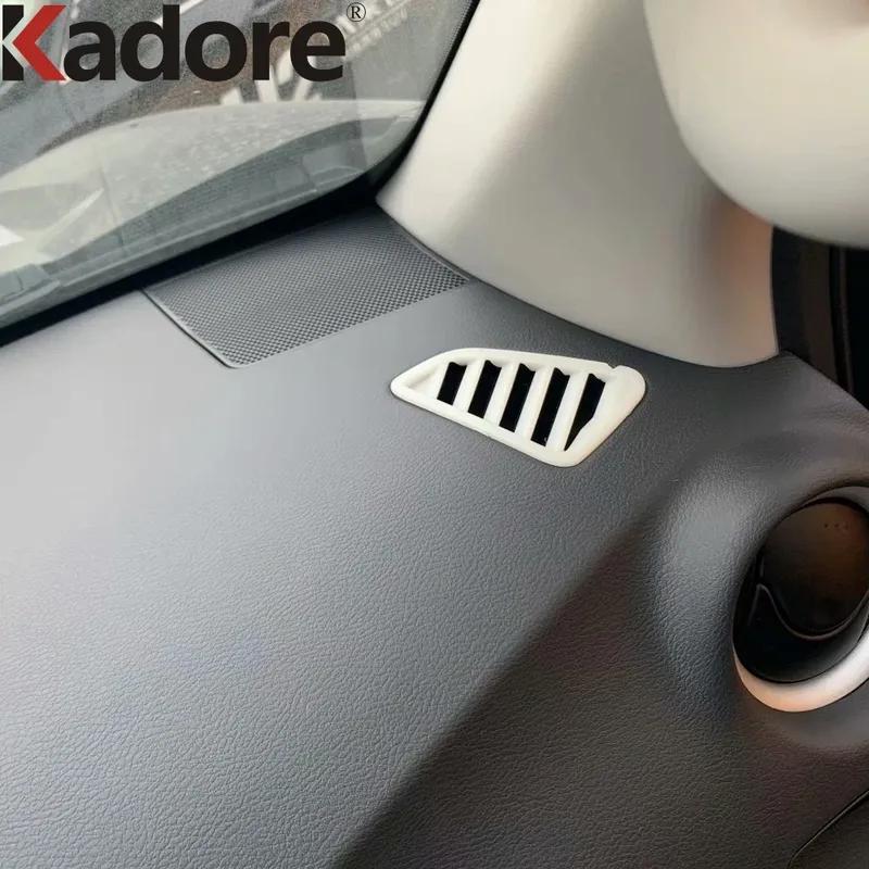 For Nissan Navara NP300 ST 2014-2018 Carbon Fiber Car Front Upper Air Condition Vent Outlet Cover Trim Interior Accessories
