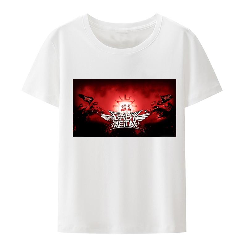 Новое поступление BABYMETAL Heavy Metal Electroacoustic Band Футболка Rock Band Унисекс и для женщин Подарочная футболка для отдыха на улице в стиле хип-хоп Модная футболка