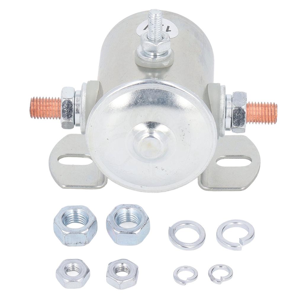 Start Relay 3 Head Terminal Block Solenoid Starter Oil Pump Magnetic Switch Relay 200A 12VDC