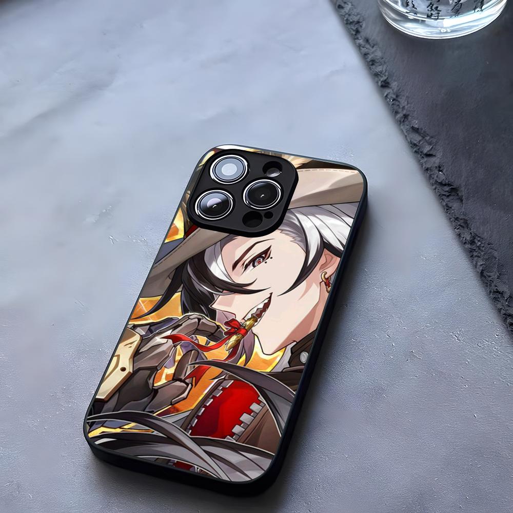 Чехол для телефона Boothill Honkai Star Rail Закаленное стекло Для IPhone 17 13 14 16 12 15 11 Pro Max Plus Mini X XR SE2020 Coque
