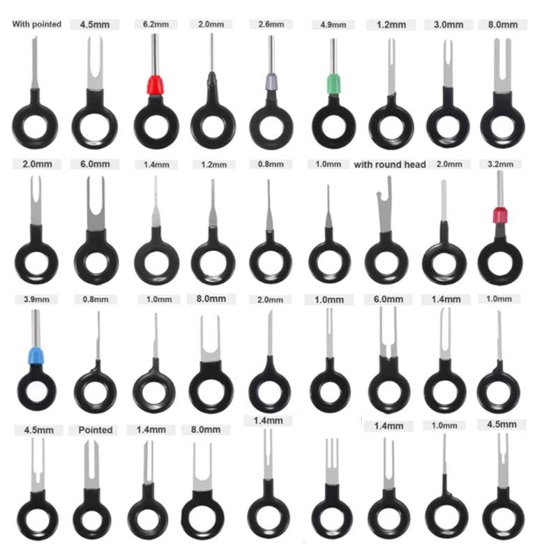18/36/38 Pieces Car Terminal Disassembly and Ejector Tool Needle Ejector Wire Terminal Removal Kit Car Connector Durable