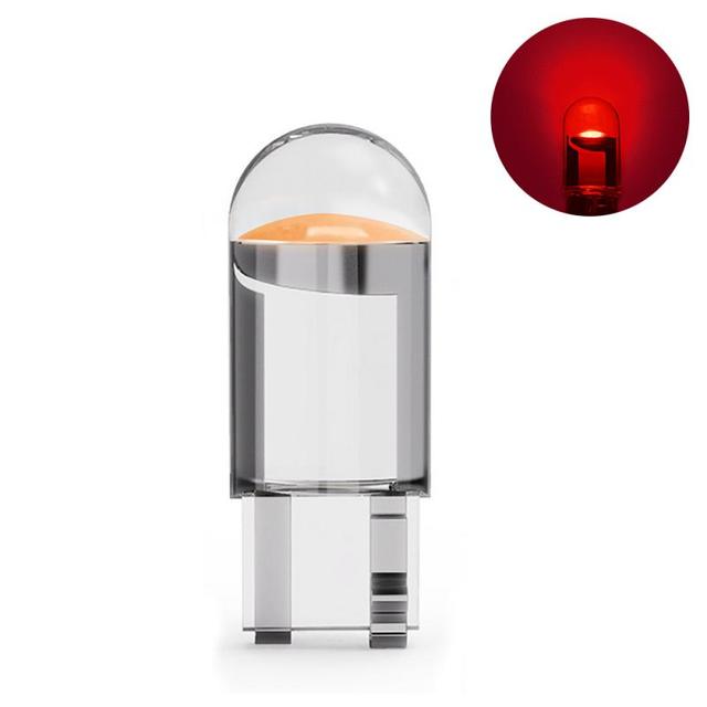 2 шт. DC12V W5W 194 T10 Cob светодиодная автомобильная лампа белый зеленый синий красный клиновидный номерной знак лампа плафон 7 цветов авто одиночный свет