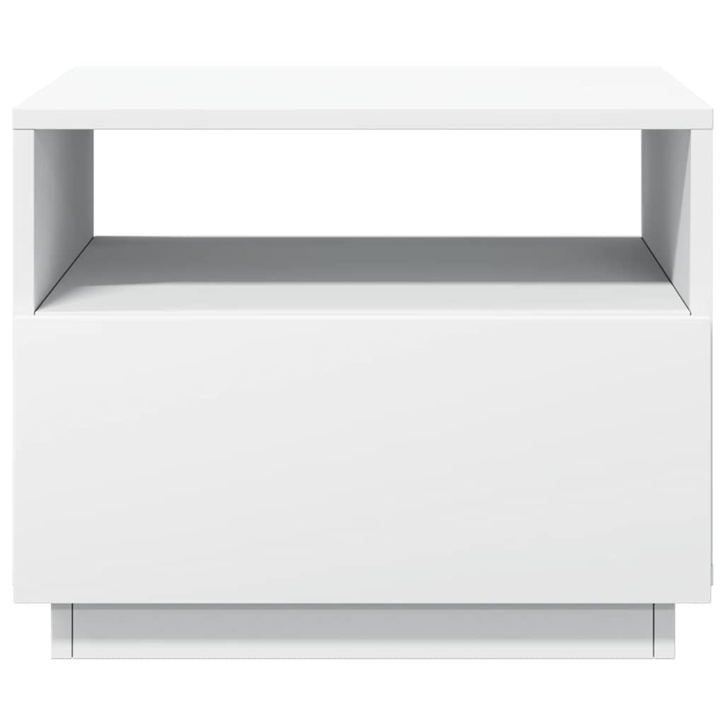 LED Coffee Table White 50 x 49 x 40 cm