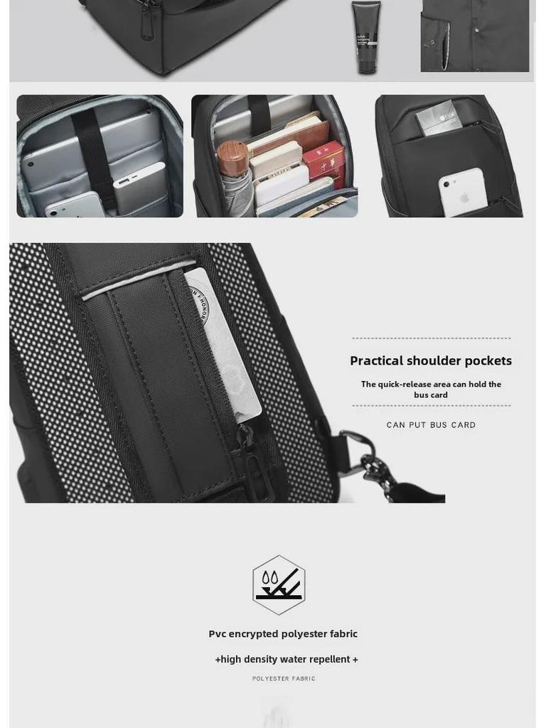 2023 Men's Casual Waterproof Multifunctional Cycling Shoulder Bag