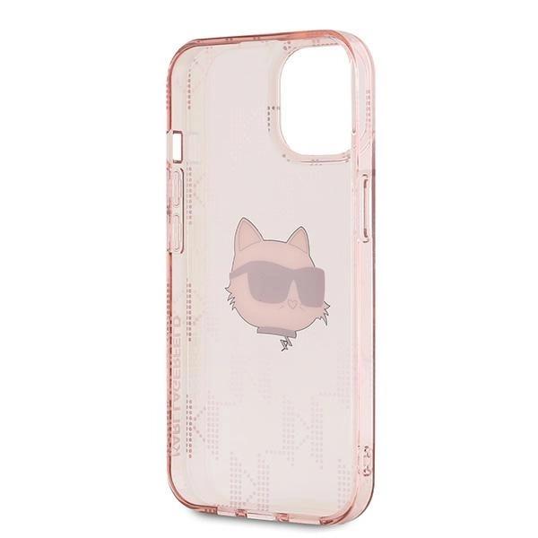 Karl Lagerfeld Чехол Iml Choupette Head & Monogram для iPhone 15 / 14 / 13 - розовый
