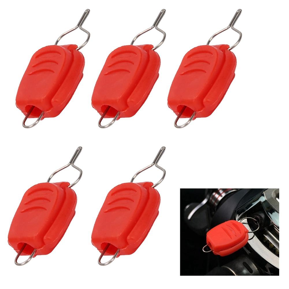 Baitcasting Reel Fishing Line Holder Clip Buckle Stopper (Red)