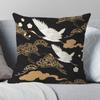 Luxury Home Decor Cushion Cover Chinese Style Crane Embroidery Style Pattern Printed Pillow Cover Office Sofa Cushion Cover
