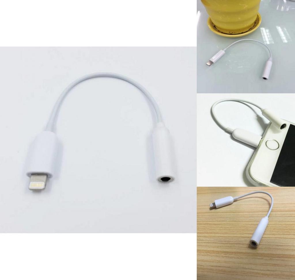 Аудиокабель Apple Iphone Ipad 8-контактный на 3,5 мм с позолоченными разъемами для автомобильного и мобильного аудио