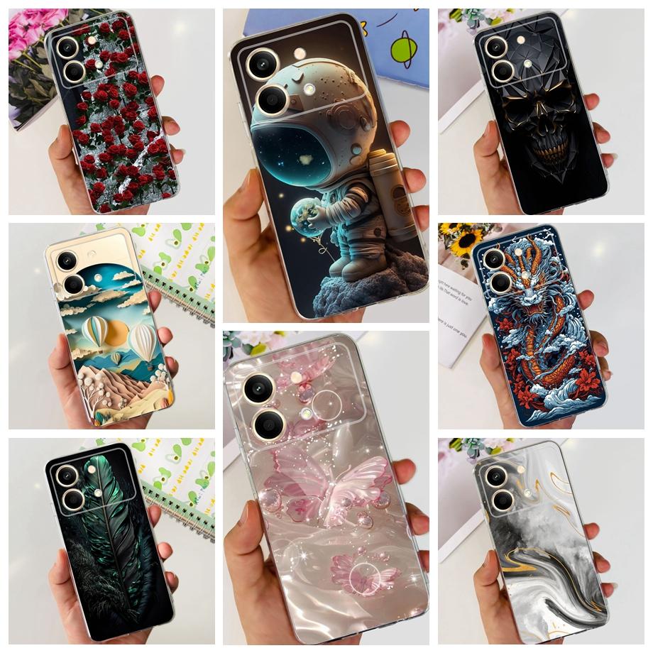 For Xiaomi Poco M6 Pro 4G 5G Poco X6 Pro x6 Neo Phone Case Clear Soft TPU Silicone Back Cover Cool Cartoon Girly Fashion Bumper