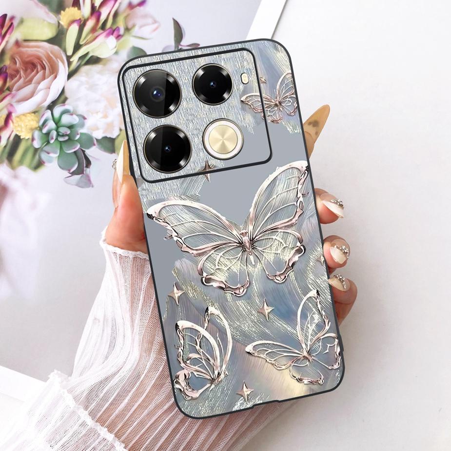 For Infinix Note 40 40X 5G Case X6852 New Butterfly Painted Cover Soft Silicone Case For Infinix Note 40 Pro Plus Note40 X Shell