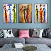 Abstract African Women Canvas Painting Minimalist Wall Art Poster Print Colorful Pictures for Living Bed Room Home Decor Cuadros