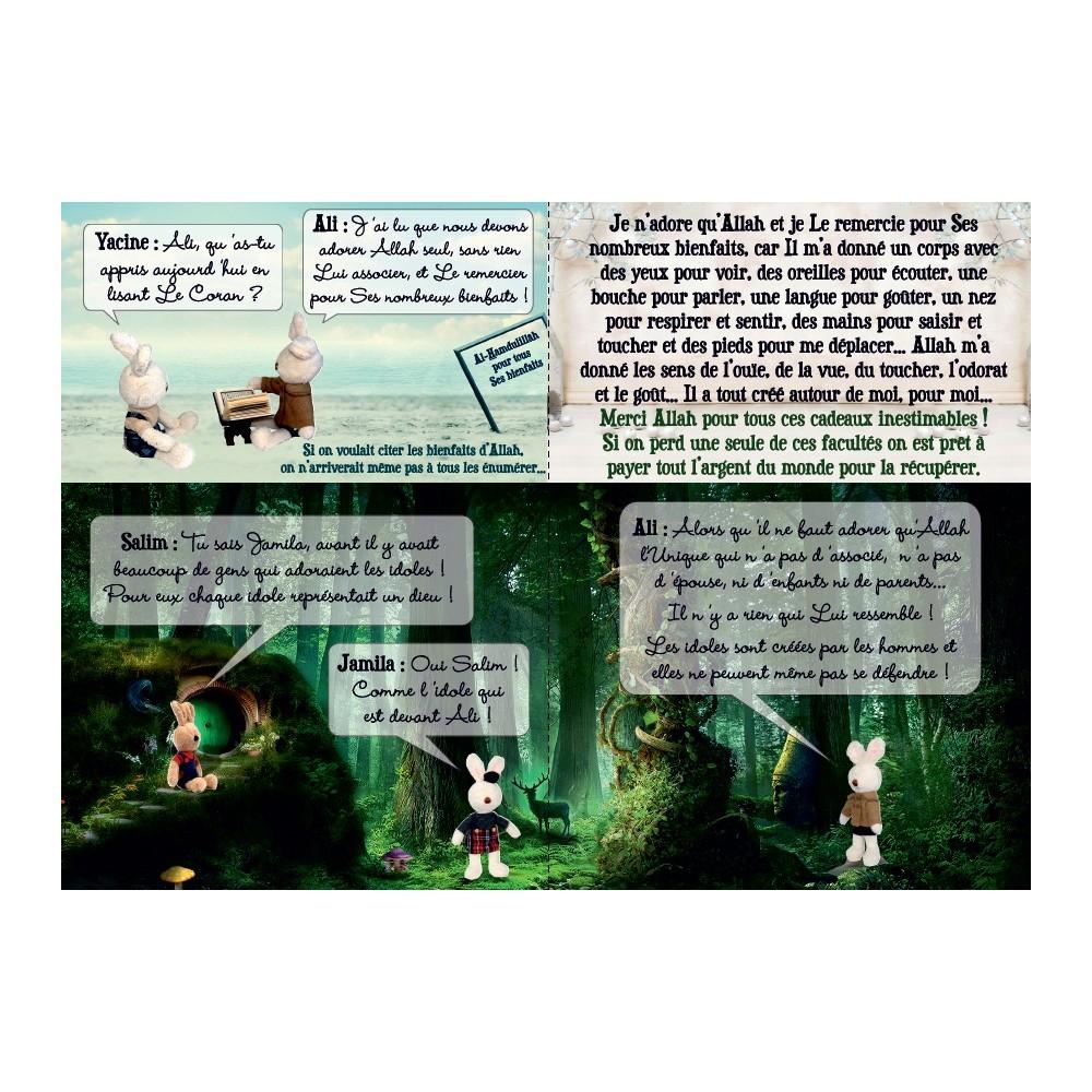 Soft Toy Rabbit Aicha + Book "I Learn My Religion Islam with the Arnoube Family"