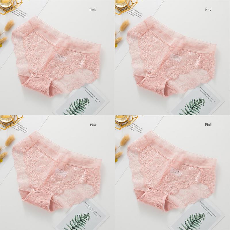 4 шт бесшовные женские сексуальные кружевные трусики хлопковые дышащие трусы для девочек трусы с низкой талией