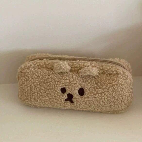 Корейский милый пушистый большой вместительный пенал многофункциональная сумка для хранения