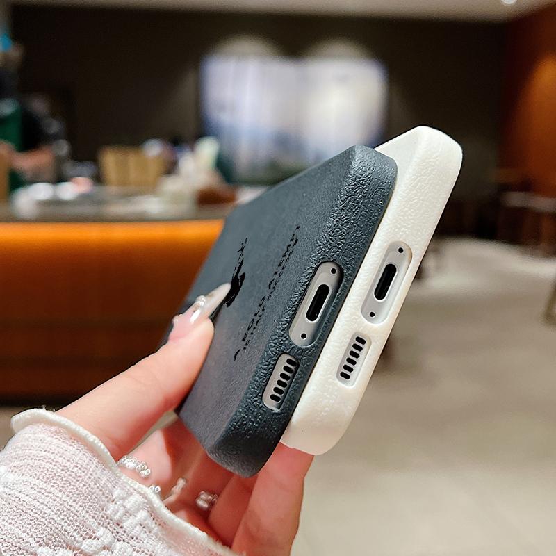 Простой узор оленя ТПУ мягкий тонкий чехол для Samsung S25 S24 FE S23 Ultra S22 S21 A16 A56 A36 A55 A15 противоударный матовый кожаный текстурный чехол для телефона
