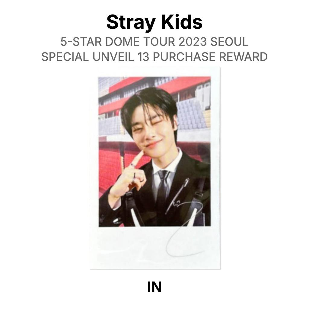Stray Kids 5-ЗВЕЗДНЫЙ ДOM-ТУР 2023 СЕУЛ СПЕЦИАЛЬНОЕ РАСКРЫТИЕ 13 ПОКУПОК НАГРАДА Официальная фотокарточка