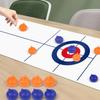 Family Fun Board Games for Kids & Adults: Tabletop Curling Game with 8 Rollers & Shuffleboard Pucks