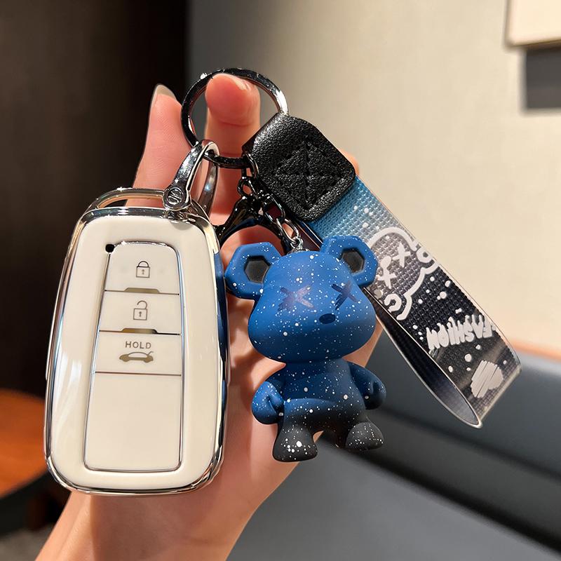 Чехол для ключа для Toyota: Подходит для Corolla, Camry, Levin, Avalon, Highlander, RAV4 и CHR - Женская сумка-ракушка с пряжкой