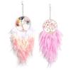 Tree Of Life Dream Catcher Handmade Pink Gravel Wall Hangings Feather Craft Home Decor Wind Chimes Dreamcatchers Room Decorate Quality