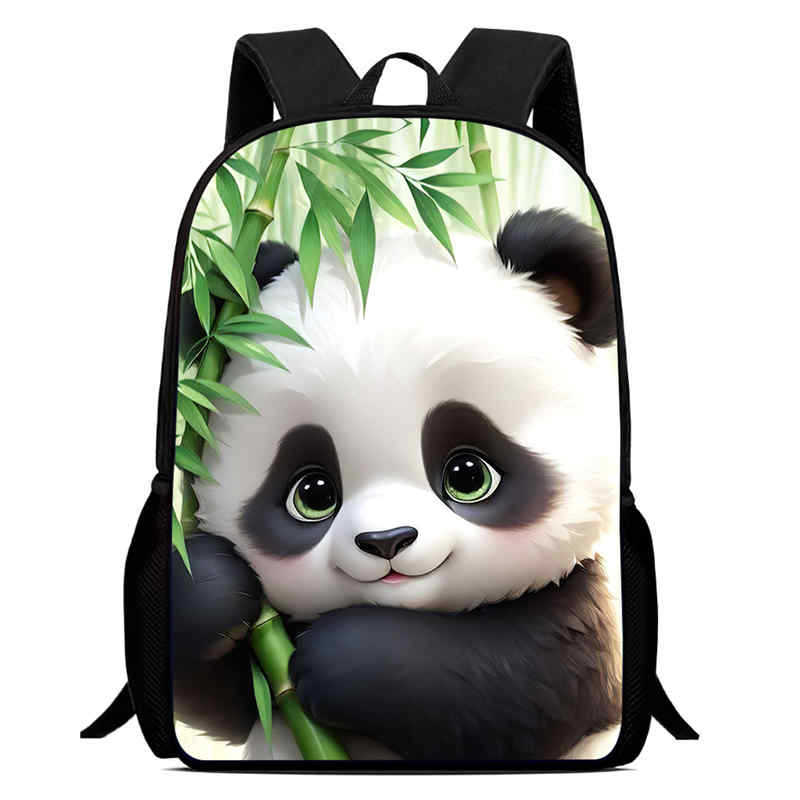 Высококачественная печать с изображением панды, большая вместимость, высокая ценность, трансграничная, защита позвоночника, против сутулости, износостойкая, вместительная школьная сумка