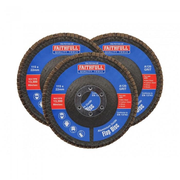 Faithfull Aluminium Oxide Flap Discs