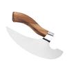 Viking Pizza Axe Handmade Stainless Steel Medieval Pizza Cutter with Pine Wood Handle for Home