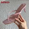 Модные весенне-летние женские шлепанцы-сандалии на каблуке, розовые, пляжные, женские шлепанцы, модные туфли на тонком каблуке, женские шлепанцы, шлепанцы, обувь, туфли-лодочки