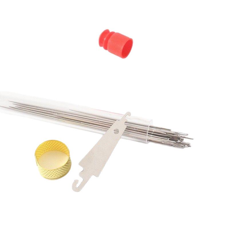 Набор для шитья из 36 предметов: Высококачественные стальные иглы, распарыватель швов и пятицветная джинсовая нить