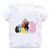 Cute Barbapapa Print Cartoon Baby Short Sleeves New Men Women Tee Adults Children Boy Gril Top Kids Parent Child Cotton Tshirt