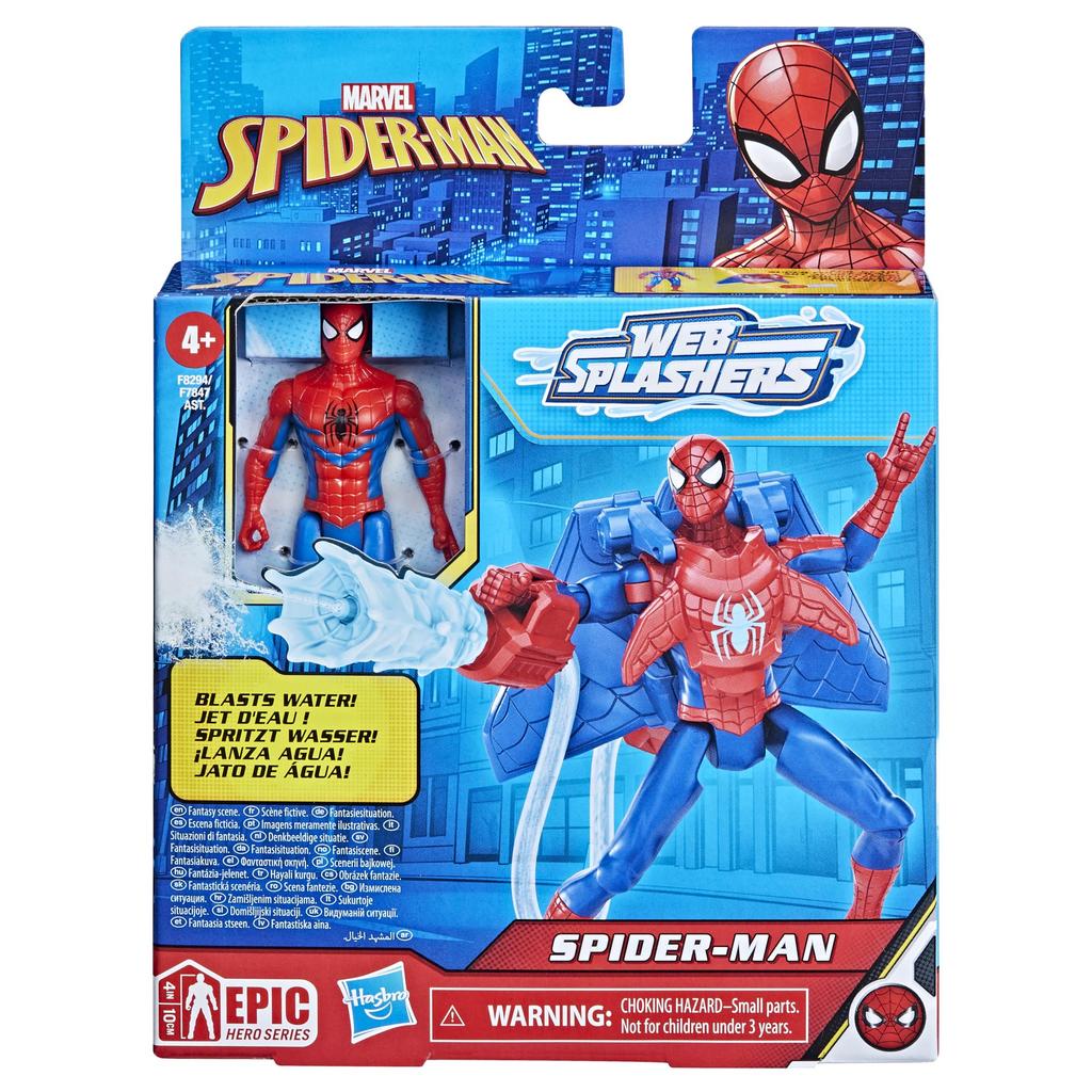 Hasbro MARVEL Epic Hero Series Web Splashers 4-дюймовая фигурка F8294 Подлинный продукт Человек-паук Человек-паук (10см)