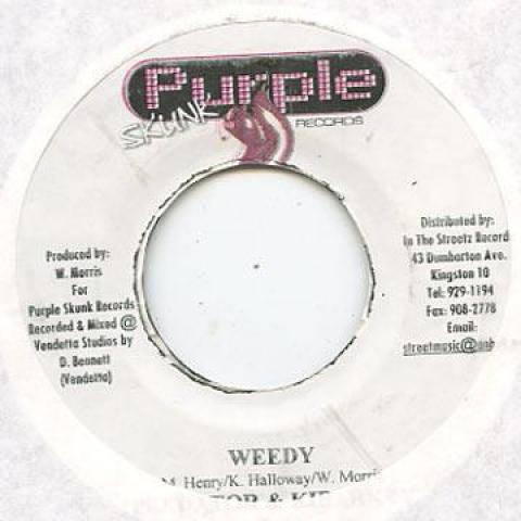 7-дюймовая пластинка PREDATOR, KIBARKEY / TAMI, SANJAY - Weedy / Wait Till Tonight Purple Skunk 2003 Ямайка Регги, Ска и Даб