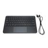Беспроводная клавиатура с мультисенсорным управлением, маленькая портативная перезаряжаемая клавиатура для планшета IOS, черная