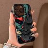 Япония Лицо Призрака Самурай Чехол Для Телефона Для iPhone 16 15 14 13 12 11 Pro Max X XR XS MAX Матовый Ударопрочный Задняя Панель Противоударный Матовый Чехол