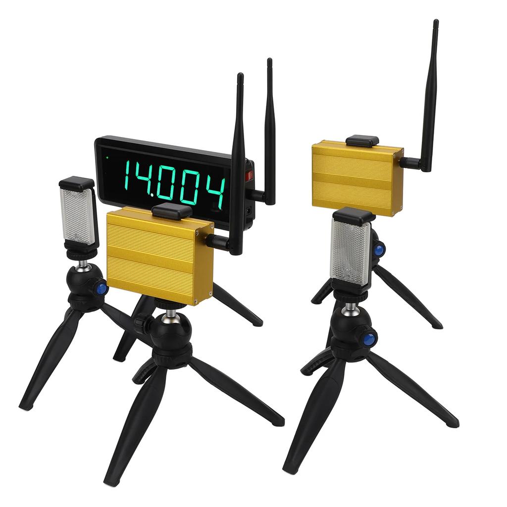 Беспроводной лазерный таймер, ударопрочный, водостойкий, на батарейках, 5-разрядный цифровой дисплей для тренировок по гонкам, таймер для спринтерских гонок