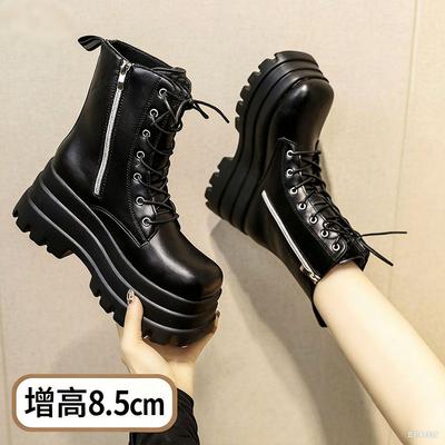 Ботинки Мартина кос обувь для увеличения роста показать ноги стройными обувь на платформе британские новые короткие ботинки ботинки рыцаря модные ботинки-локомотивы