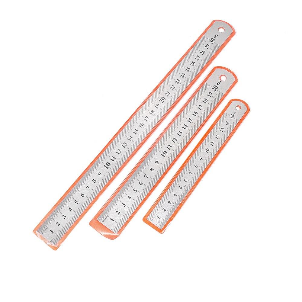 1 шт., 15/20/30 см, толще, металлическая линейка из нержавеющей стали, двусторонние мерные бусины, цепочка, мера ювелирных изделий