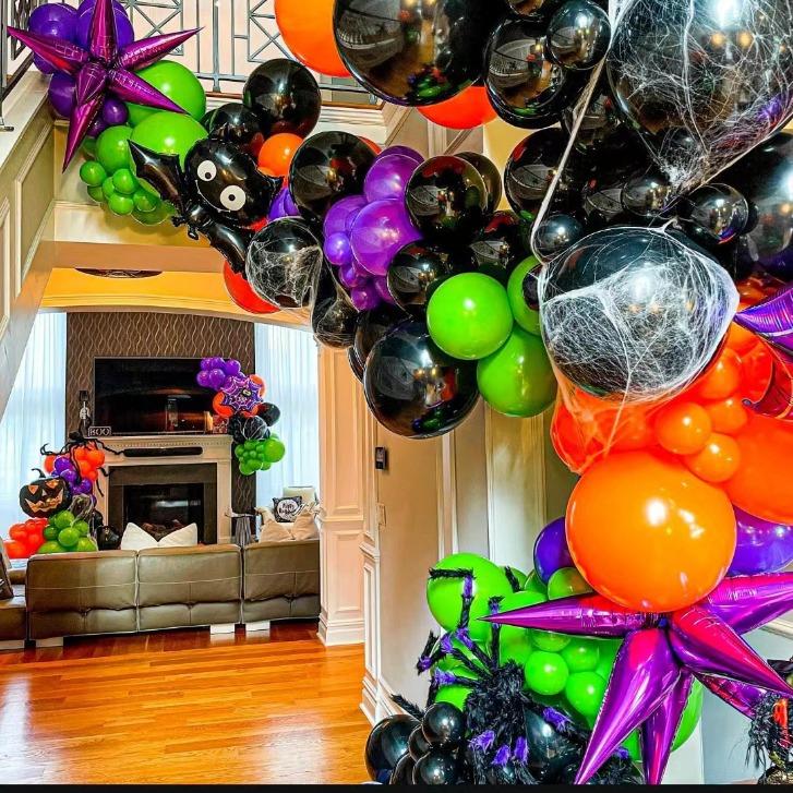 Украшение Фестиваля Духов Набор Арки из Шаров на Хэллоуин Украшение для Вечеринки в Баре Ktv Фон Набор на Тему Хэллоуина