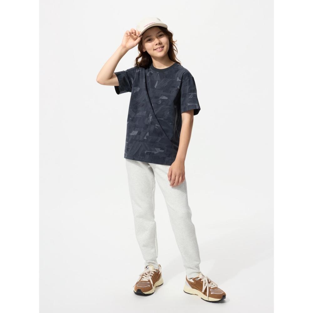 Uniqlo Футболка Kids Dry Ex Crewneck с принтом A