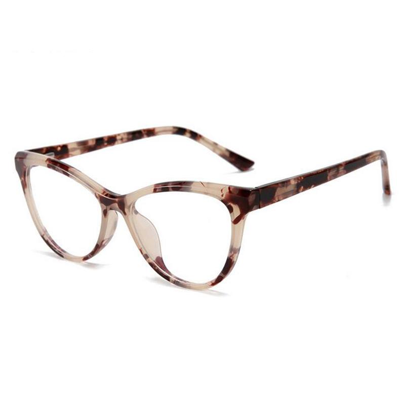 Blue Light Blocking Glasses Women Myopia Lens Prescription Eyeglasses Transparent Gray Frame Cat Eye Diopter 0 To -6