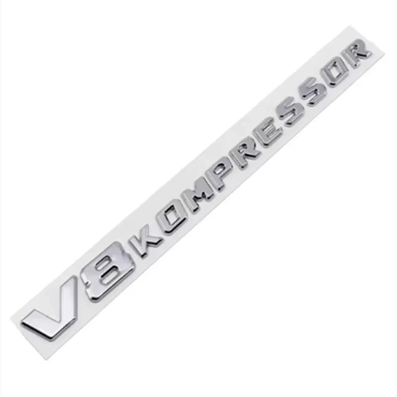 3D ABS V6 V8 V12 COMPRESSOR Car Side Emblem Trunk Badge Sticker For Mercedes Benz W212 W213 W204 W205 W168 W176 CLK GLA G63 G500