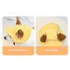 Cute Dog Hat Open Ears Pet Bucket Hat Sunshade Dress Corgi Sunscreen Small Yellow Hat