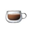 Egg-shaped Transparent Double Wall Glass Cup High Temperature with Handle Set Household Juice Milk Coffee Mugs Drinking Glasses