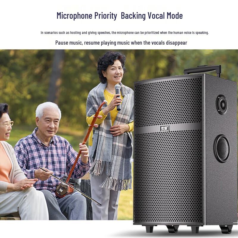 Soaiy SA-X66 Высокомощный 15-дюймовый уличный KTV динамик-тележка