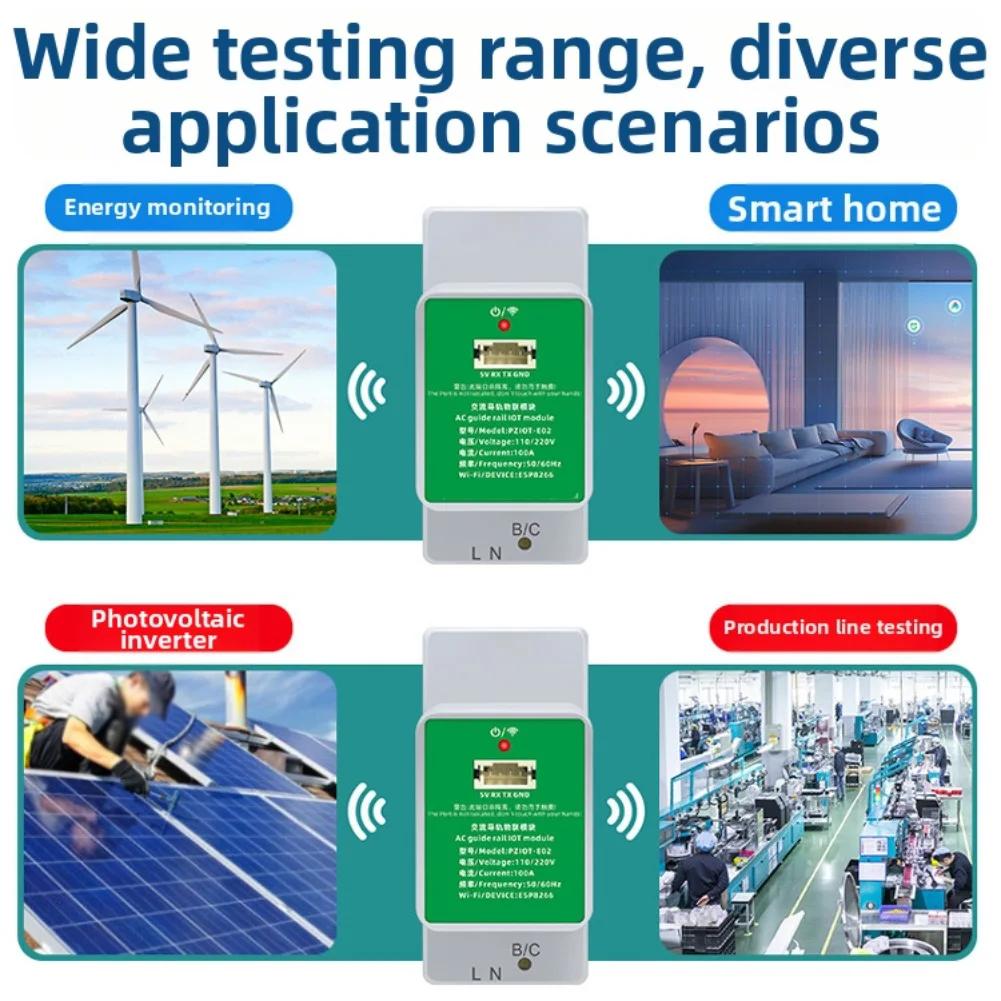 Модуль WiFi-счетчика электроэнергии PZIOT E02 Однофазный с измерением ампер и поддержкой прошивки с открытым исходным кодом