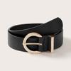 New Buckle Ring Diamond Buckle Black Fresh Sweet Belt Simple Fashionable Versatile Belt