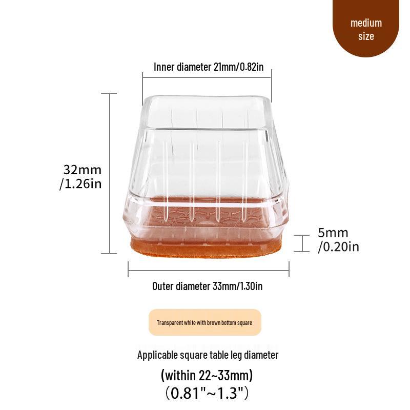 Силиконовые накладки на ножки стульев с фетровыми накладками - Защита мебели и снижение шума